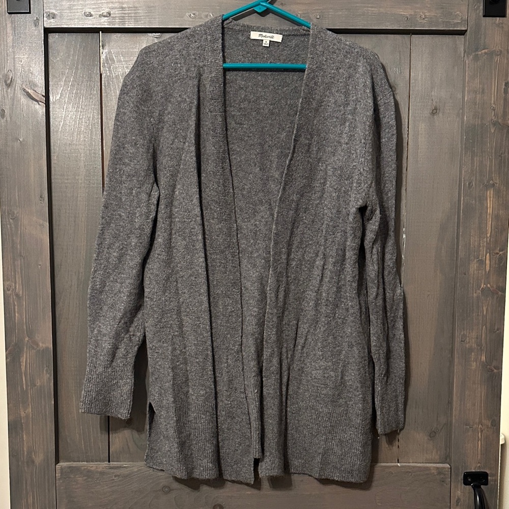 Gray Madewell Open Front Cardigan Sweater